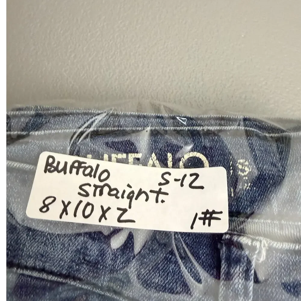 Buffalo David Bitton Jeans Women 12 Mid Rise Straight Medium Wash Stretch Denim